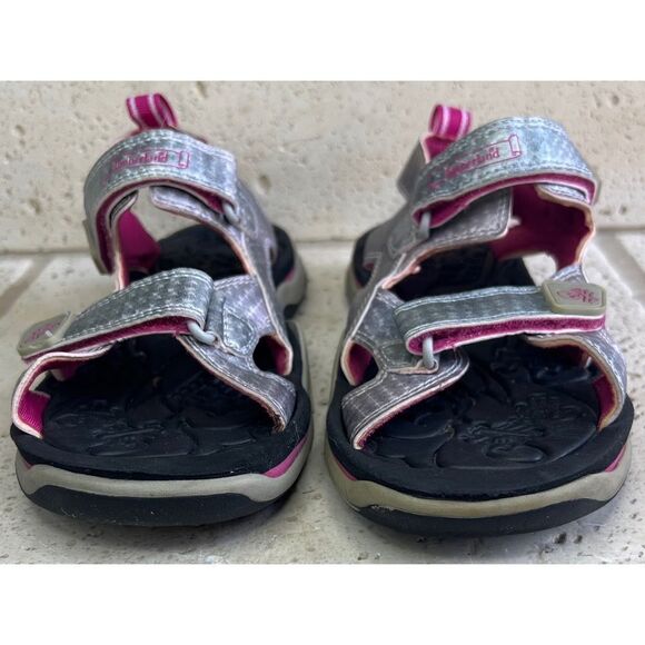 Timberland Sandals 30772M Toddler's 2 Strap Silver Pink Leather Vintage Sz 3 - Picture 4 of 14